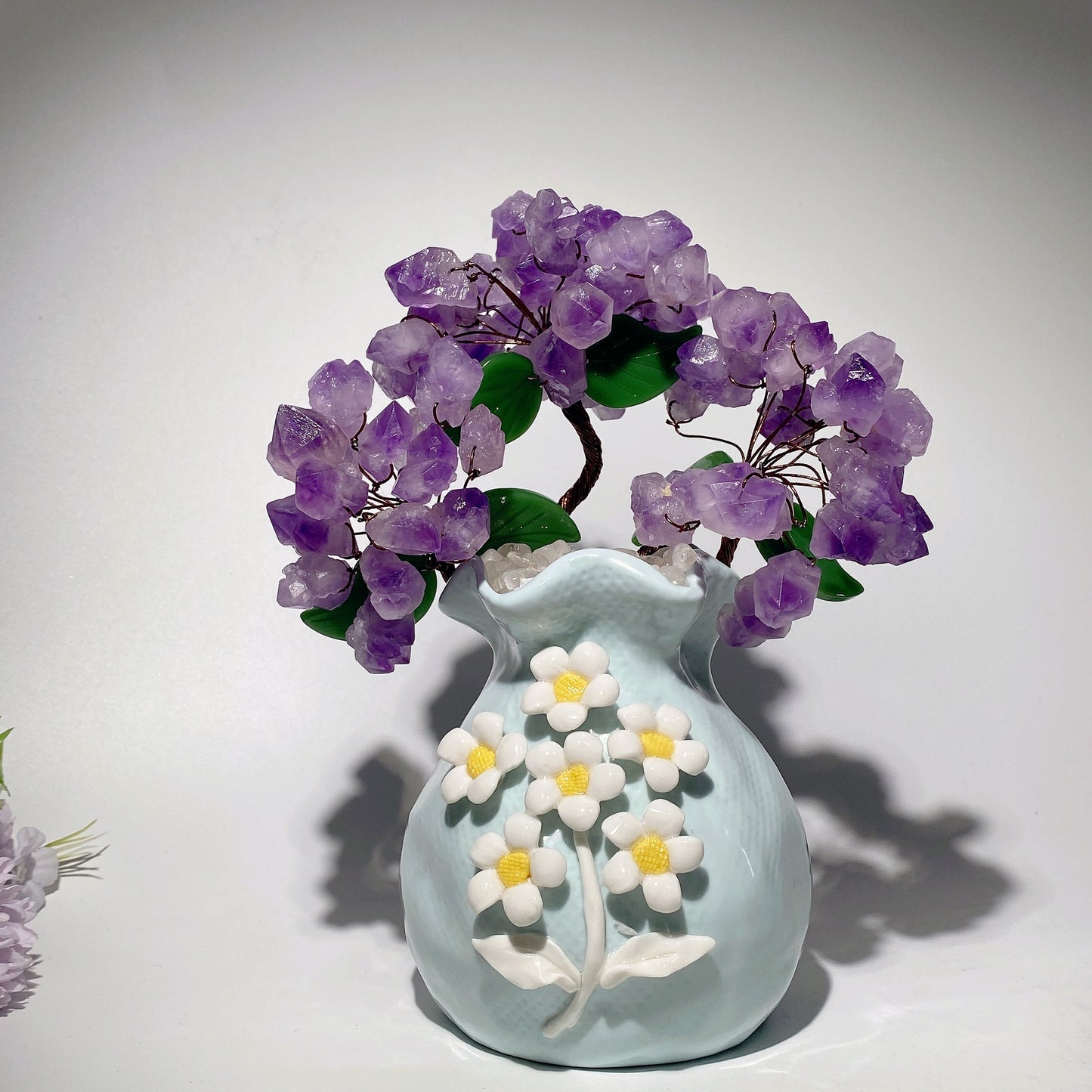 Ceramic Vase with Amethyst Flower Bulk Wholesale