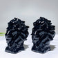 3.2" Natural Black Obsidian Lion Head Carving Wholesale