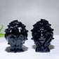 3.2" Natural Black Obsidian Lion Head Carving Wholesale