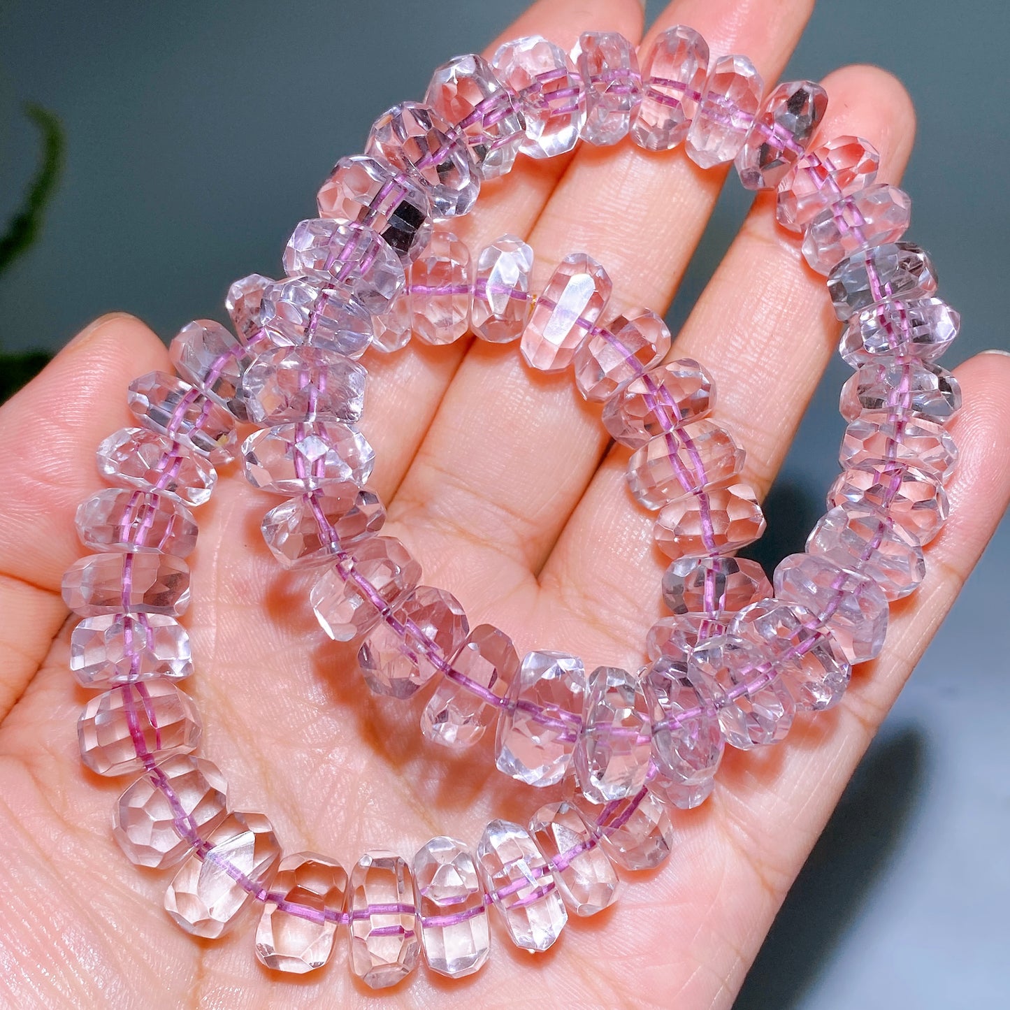 10-12mm Faceted Lavender Pink Amethyst Bracelet Wholesale