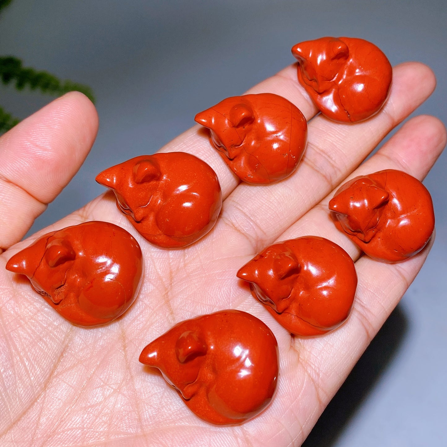 1.0" Natural Gemstone Crystal Cat Carving Wholesale