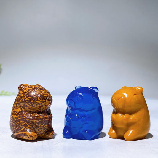 1.2" Natural Crystal Capybara Carving Wholesale