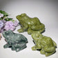 4.5"-8.7" Serpentine Jade Frog Carvings Crystal Healing Bulk Wholesale