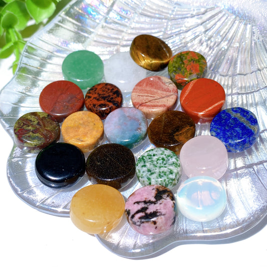 15-20mm Mixed Crystal Round Slabs Crystal Healing Bulk Wholesale
