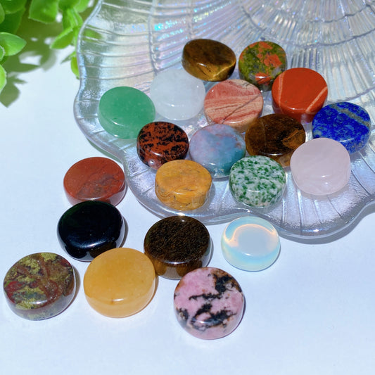 15-20mm Mixed Crystal Round Slabs Crystal Healing Bulk Wholesale