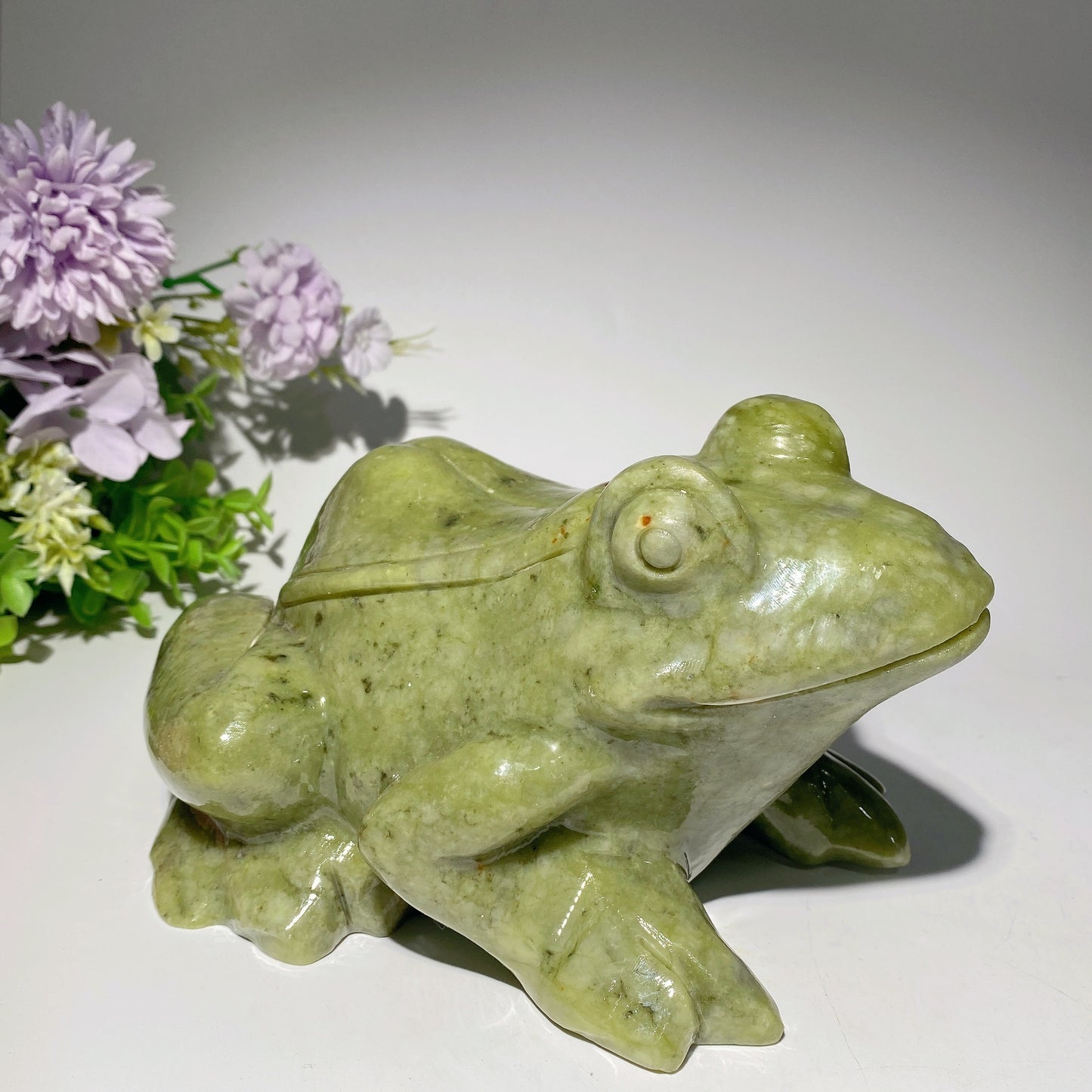 4.5"-8.7" Serpentine Jade Frog Carvings Crystal Healing Bulk Wholesale