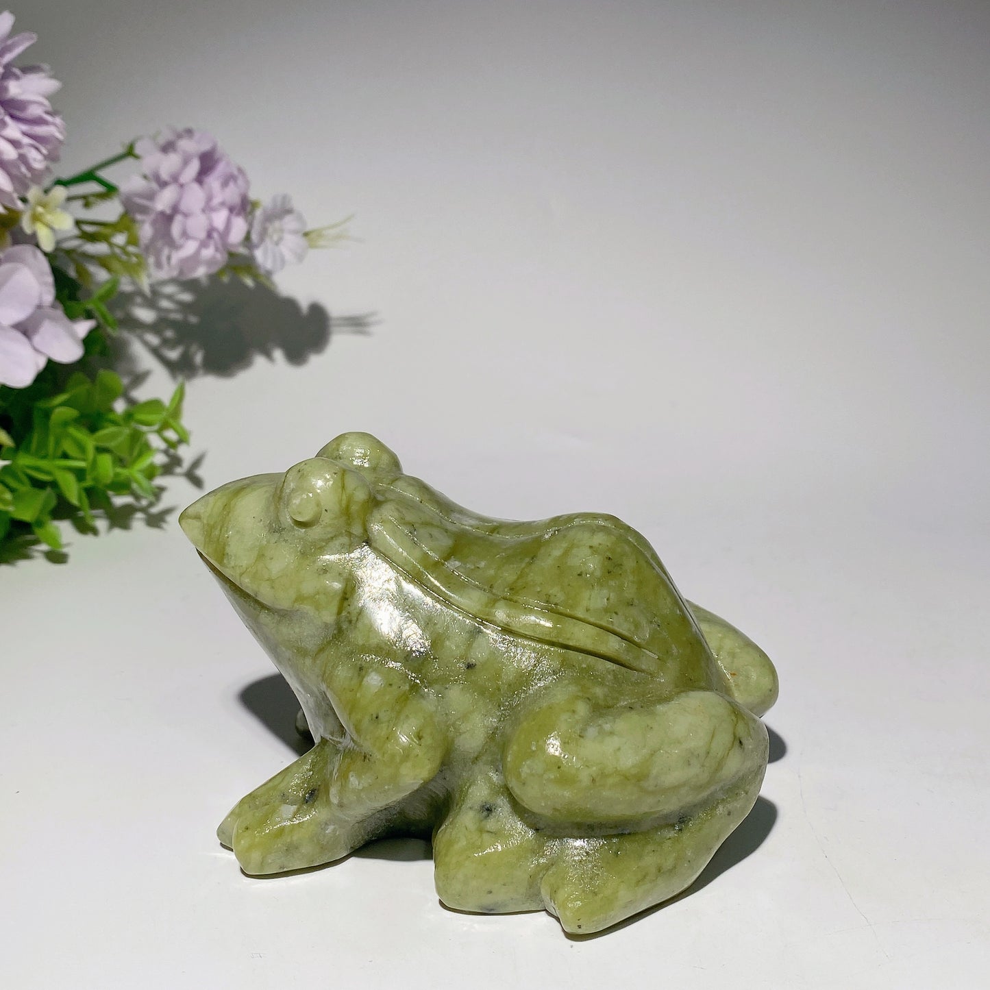 4.5"-8.7" Serpentine Jade Frog Carvings Crystal Healing Bulk Wholesale
