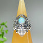 Adjustable Sterling Silver Garnet Opal Ring Crystal Healing Bulk Wholesale