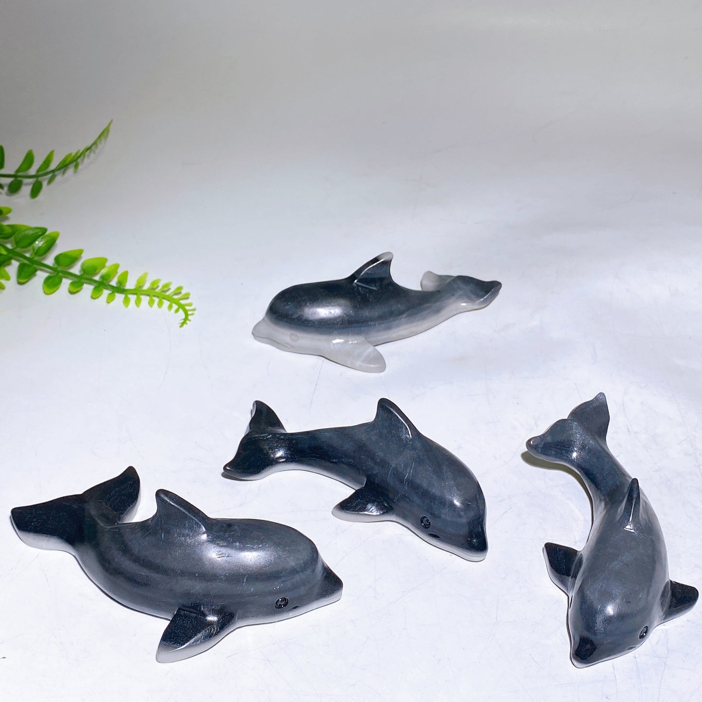 4.2"-4.4" Taiji Stone Dolphin Carving Wholesale