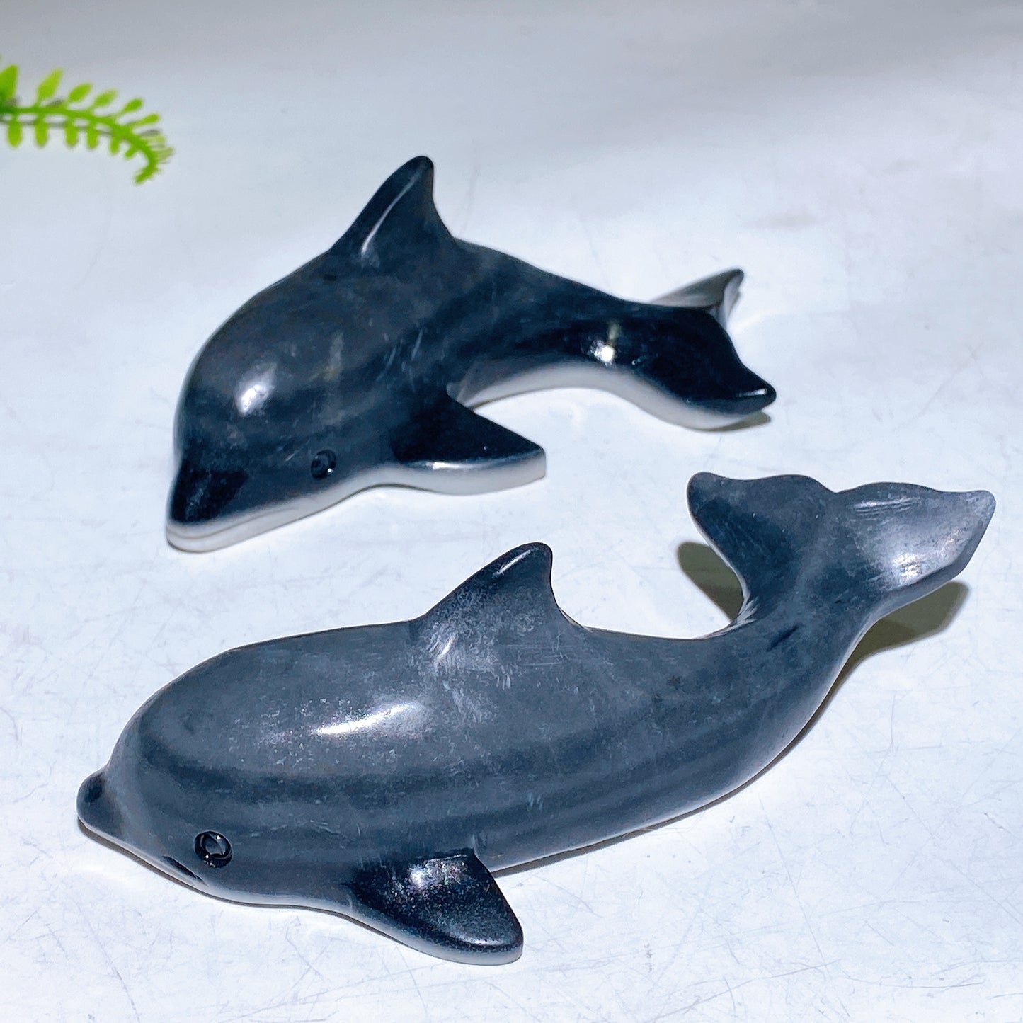 4.2"-4.4" Taiji Stone Dolphin Carving Wholesale