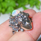 Adjustable Sterling Silver Garnet Opal Ring Crystal Healing Bulk Wholesale