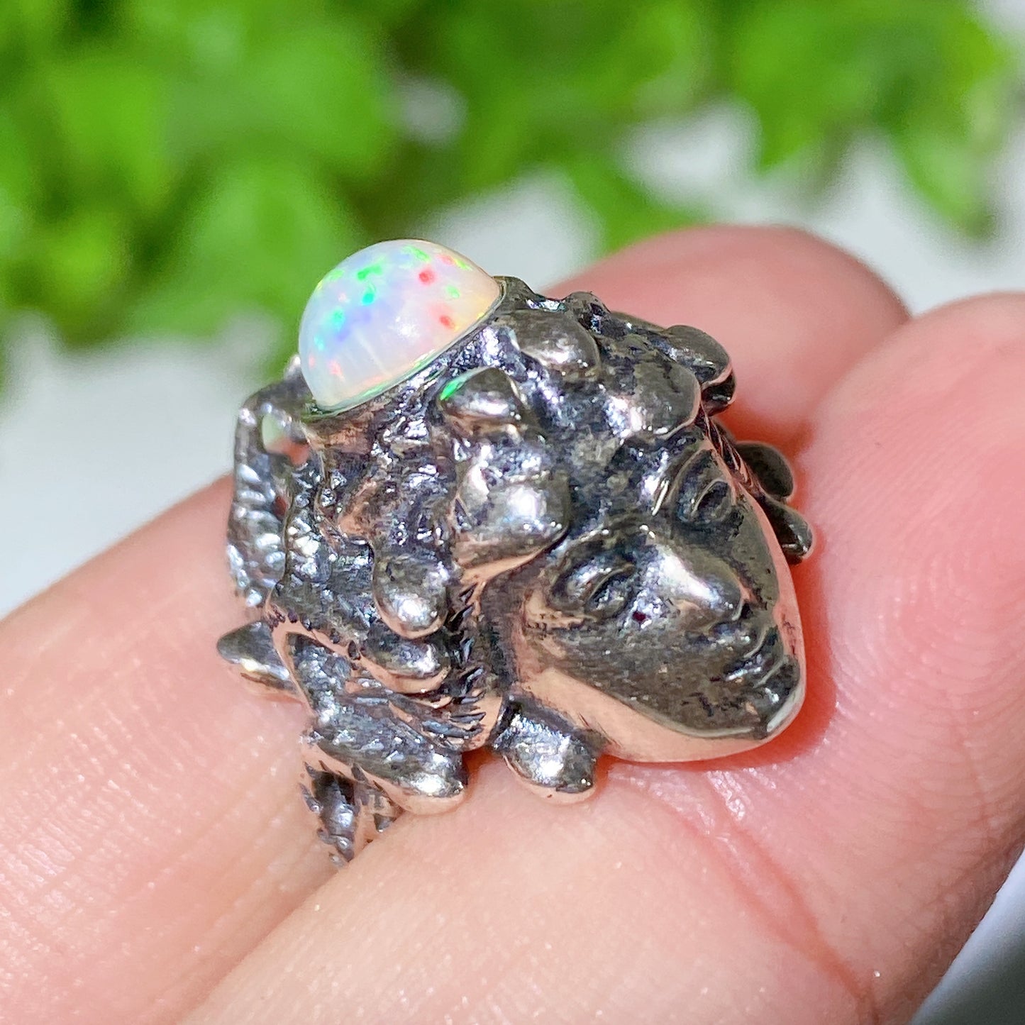 Adjustable Sterling Silver Garnet Opal Ring Bulk Wholesale