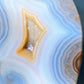 Natural Unique Druzy Banded Agate Heart Crystal Carving