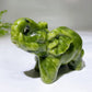 3.7" Natural Serpentine Elephant Carving Wholesale