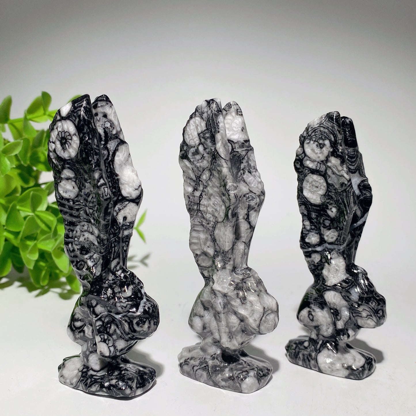 3.9" Shell Stone Fairy Carvings Crystal Healing Bulk Wholesale