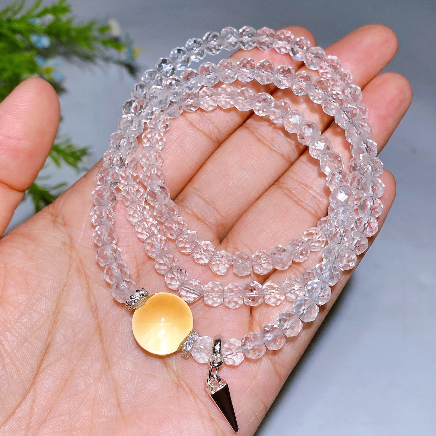 Natural Faceted Clear Quartz Citrine Bracelet Necklace Wholesale