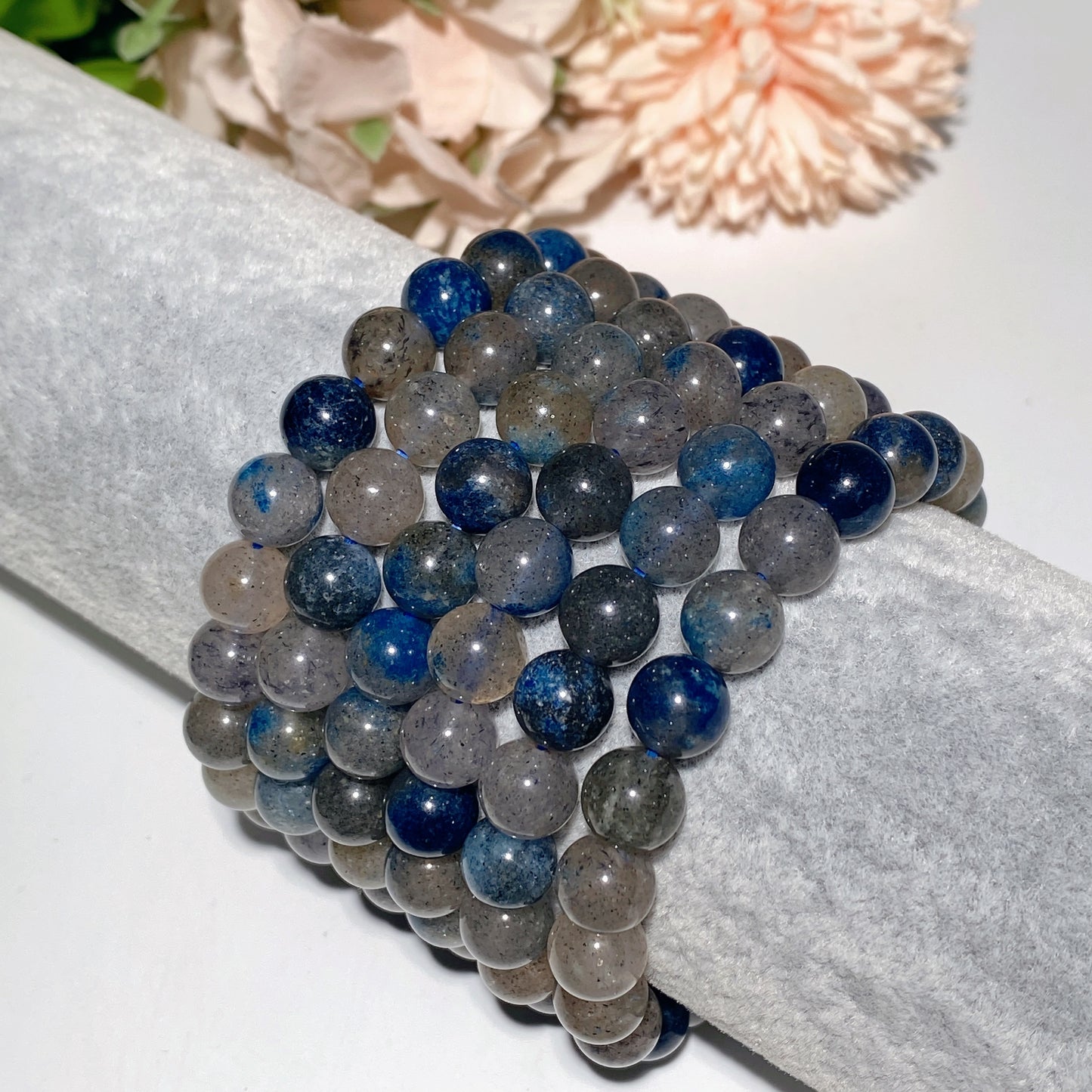 8mm Blue Strawberry Quartz Bracelet Crystal Healing Bulk Wholesale