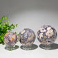 1.8"-3.0" UV Reactive Blue Flower Agate Sphere Bulk Wholesale