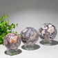 1.8"-3.0" UV Reactive Blue Flower Agate Sphere Bulk Wholesale