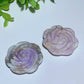 2.0" UV Reactive Hackmanite Flower Carvings Bulk Wholesale