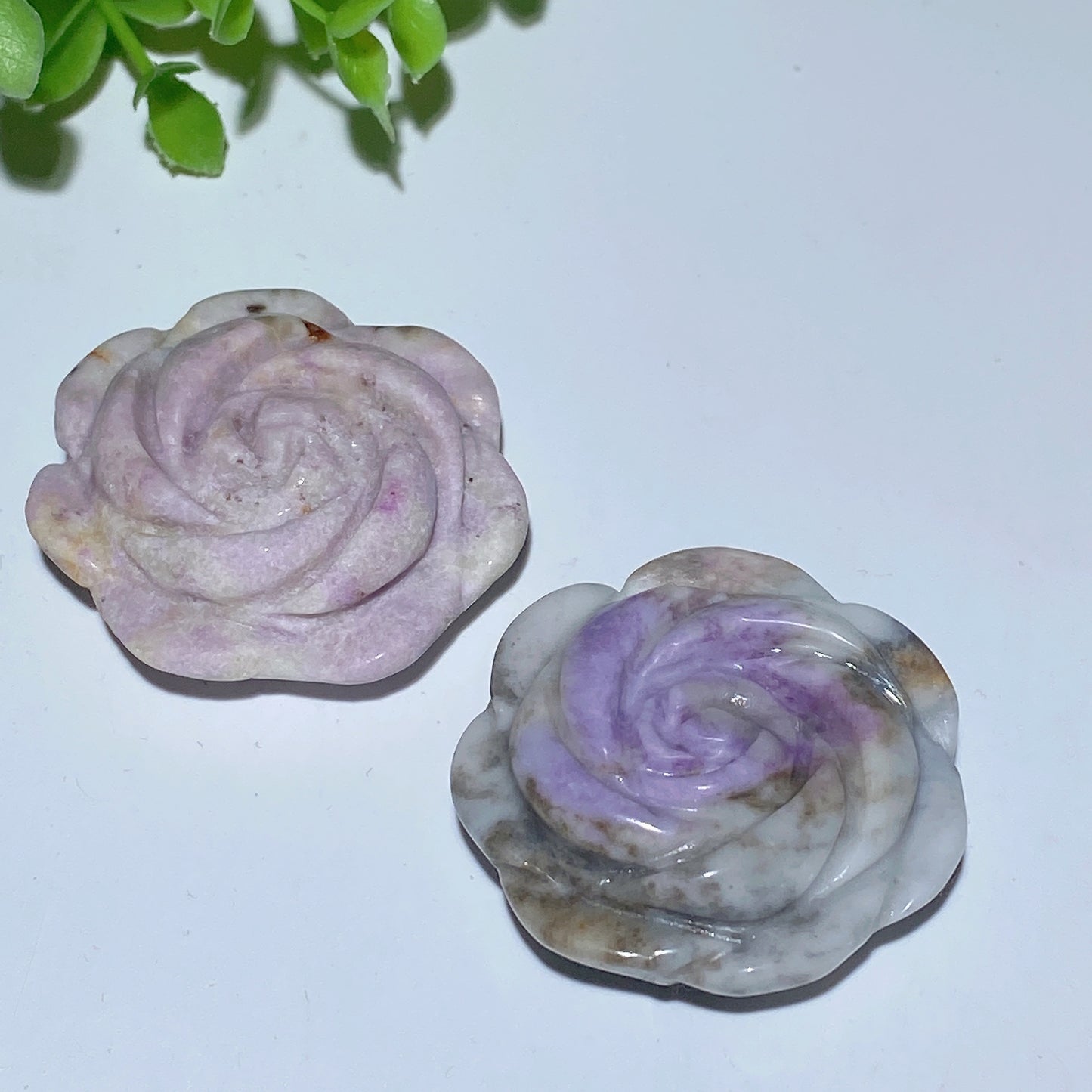 2.0" UV Reactive Hackmanite Flower Carvings Bulk Wholesale