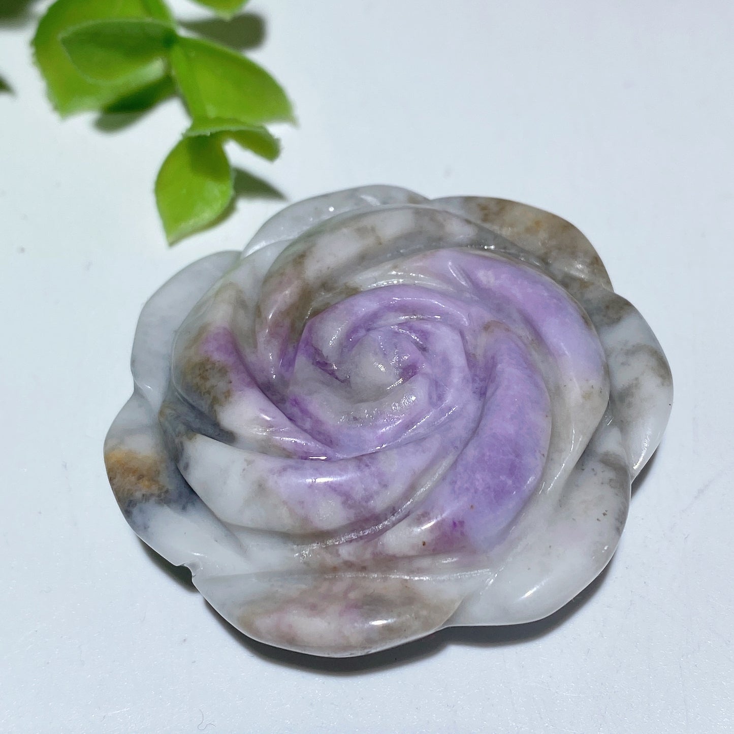 2.0" UV Reactive Hackmanite Flower Carvings Bulk Wholesale