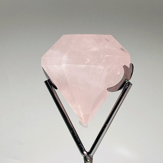 2.0"-2.5" Rose Quartz Diamond Carvings Crystal Healing Bulk Wholesale