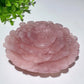 4.4" Rose Quartz Flower Carvings Crystal Healing Bulk Wholesale