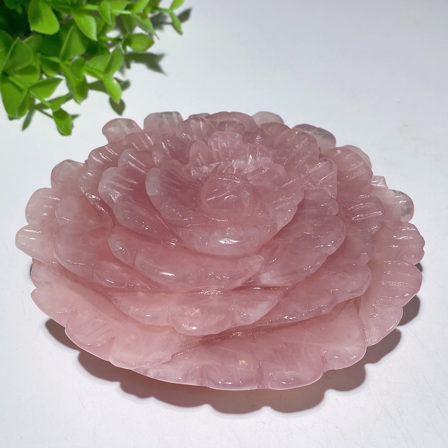 4.4" Rose Quartz Flower Carvings Crystal Healing Bulk Wholesale