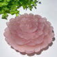 4.4" Rose Quartz Flower Carvings Crystal Healing Bulk Wholesale