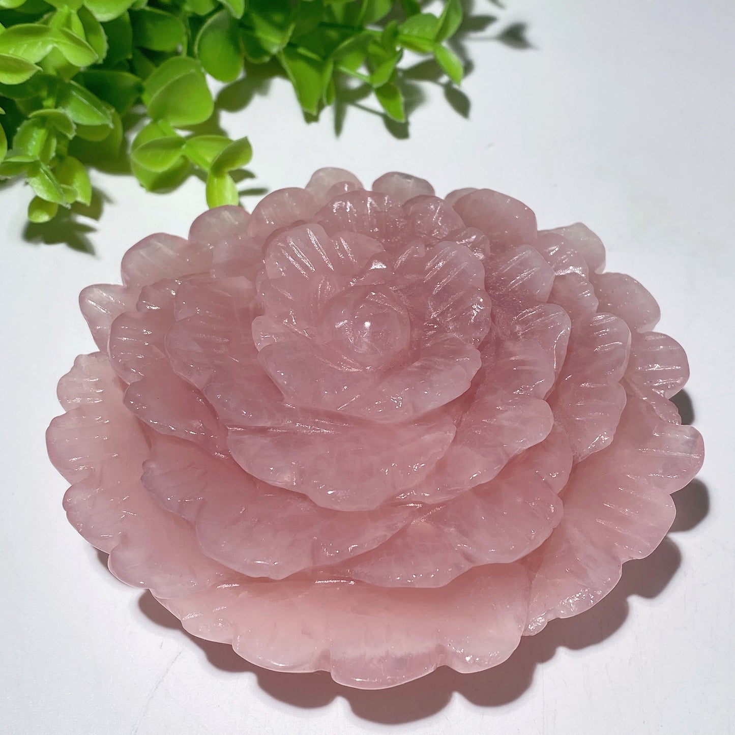 4.4" Rose Quartz Flower Carvings Crystal Healing Bulk Wholesale