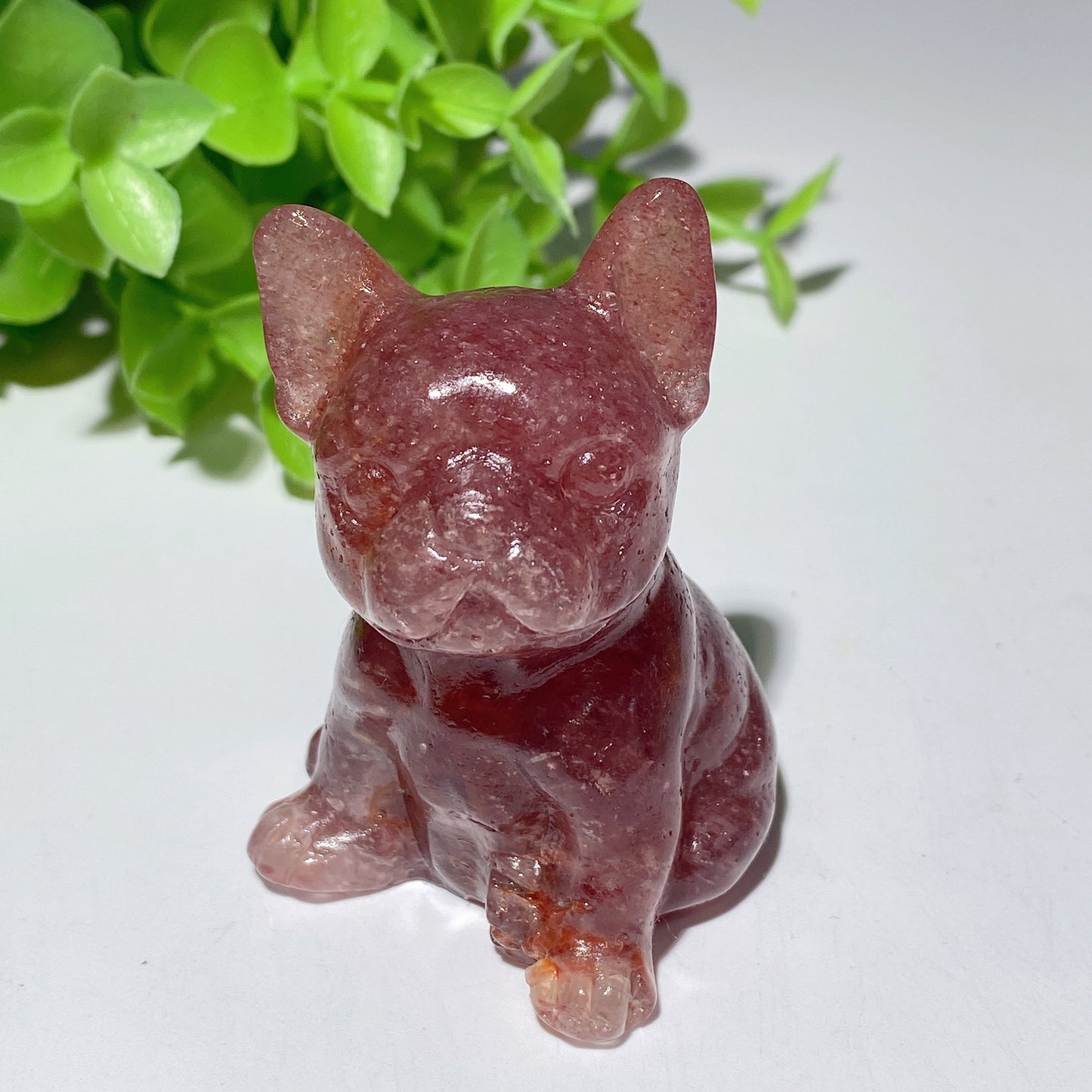 2.3" Mixed Crystal Bull Dog Carvings Bulk Wholesale