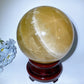 Large Unique Star Citrine Sphere with Wooden Stand