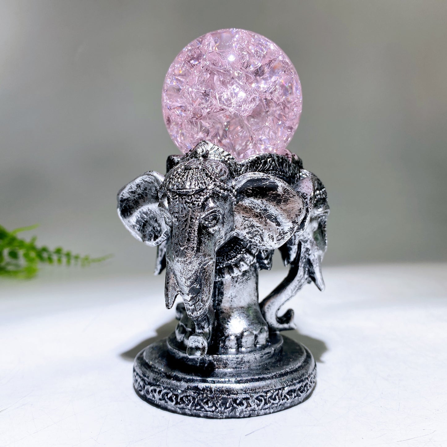 8cm Resin Three-elephants Stand Wholesale