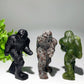 3.2" Mixed Crystal Sasquatch Carvings Bulk Wholesale