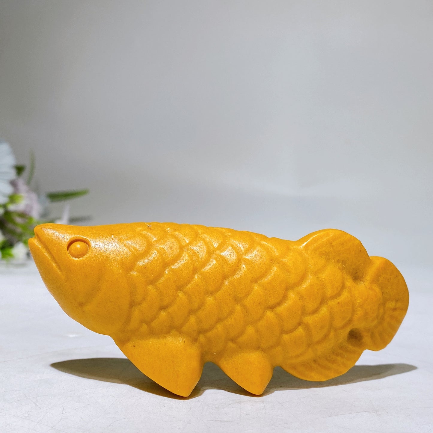 3.9" Crystal Asian Arowana Crystal Fish Carving Crystal Healing Bulk Wholesale