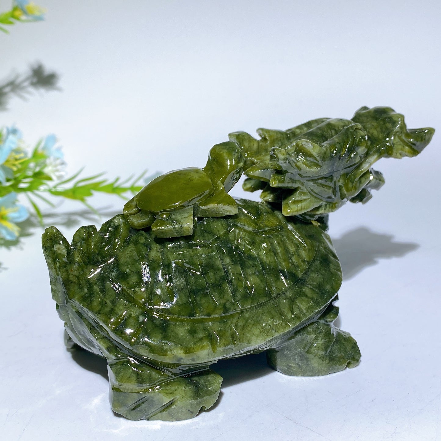 4.6" Serpentine Dragon Turtle Carvings Bulk Wholesale