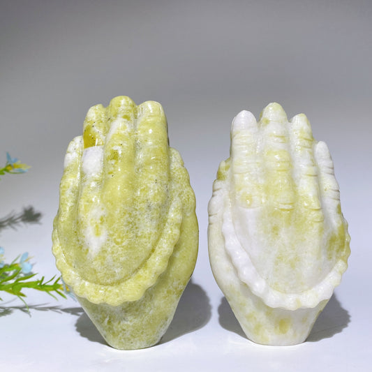 4.6" Serpentine Praying Hands Carvings Bulk Wholesale