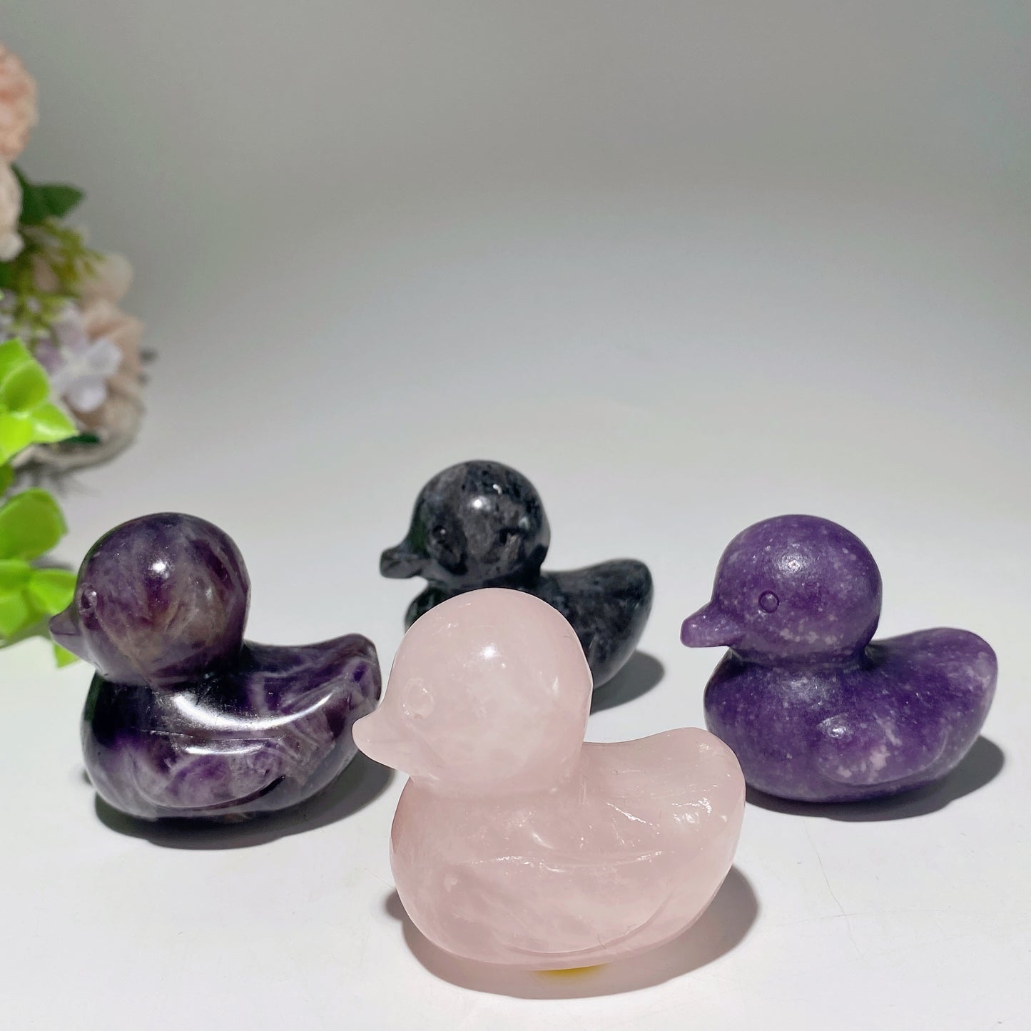 1.8" Mixed Crystal Duck Carvings Crystal Healing Bulk Wholesale
