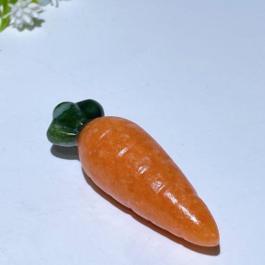2.4"-4.9" Sunstone Serpentine Carrot Carving Crystal Healing Bulk Wholesale