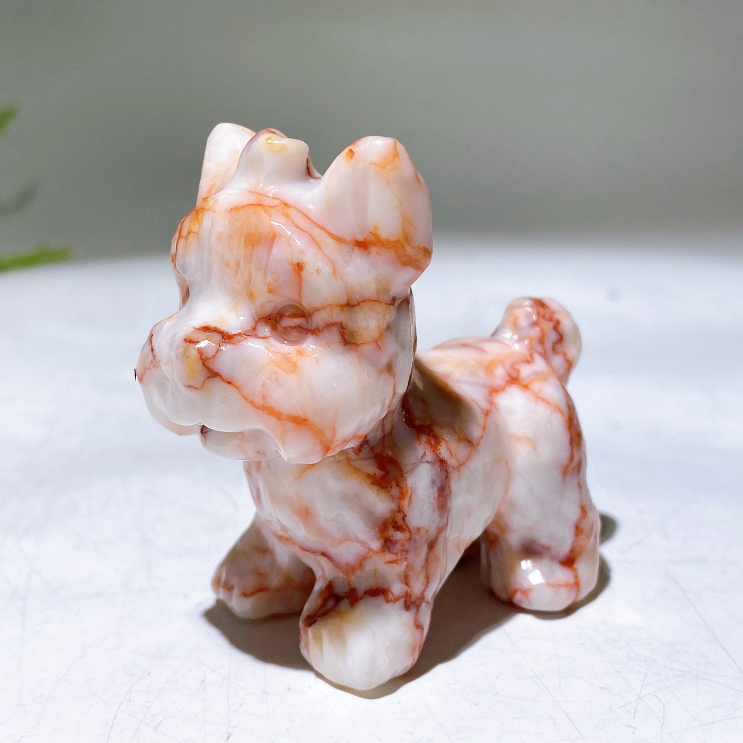 2.3" Natural Crystal Schnauzer Dog Carving Wholesale