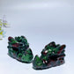 1.9" UV Reactive Ruby In Zoisite Dragon Head Carving Crystal Healing Bulk Wholesale