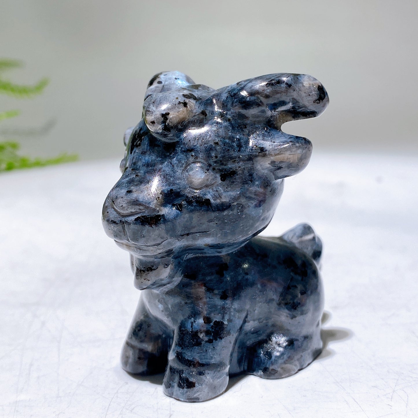 2.3" Natural Crystal Goat Carving Wholesale