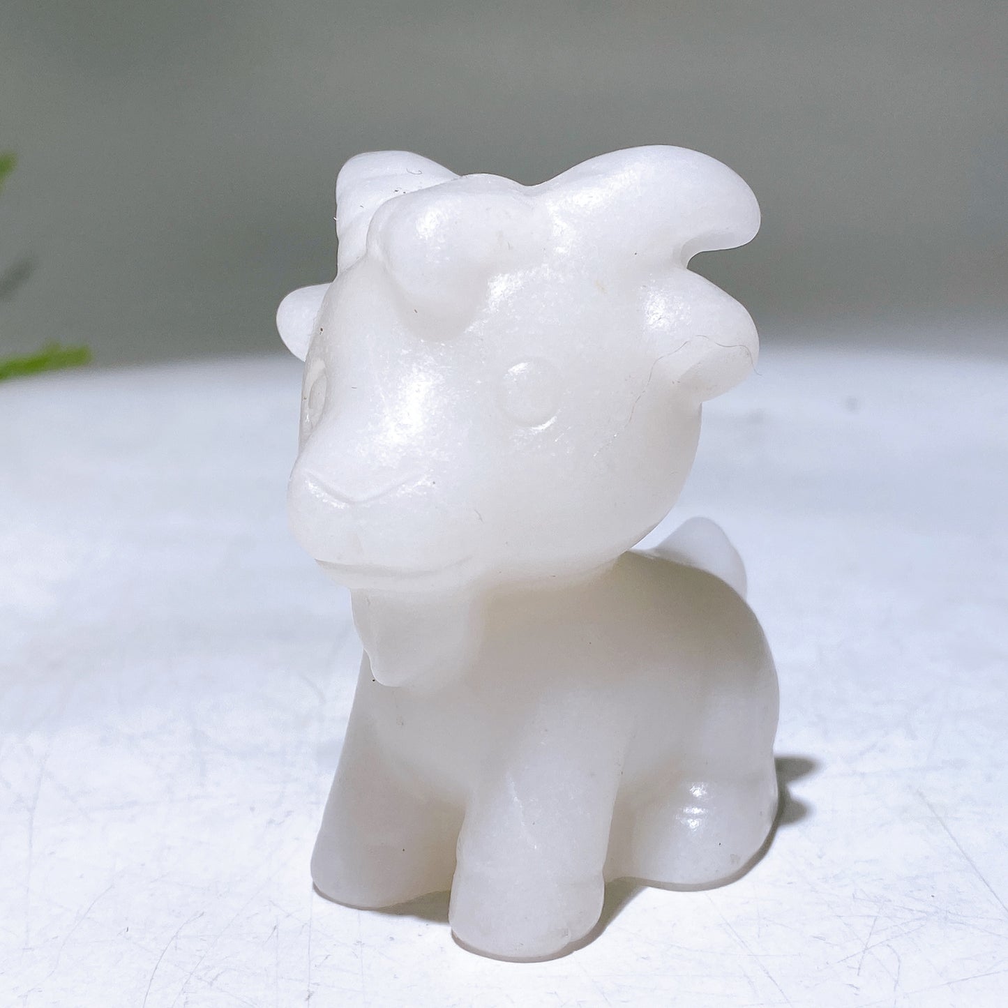 2.3" Natural Crystal Goat Carving Wholesale