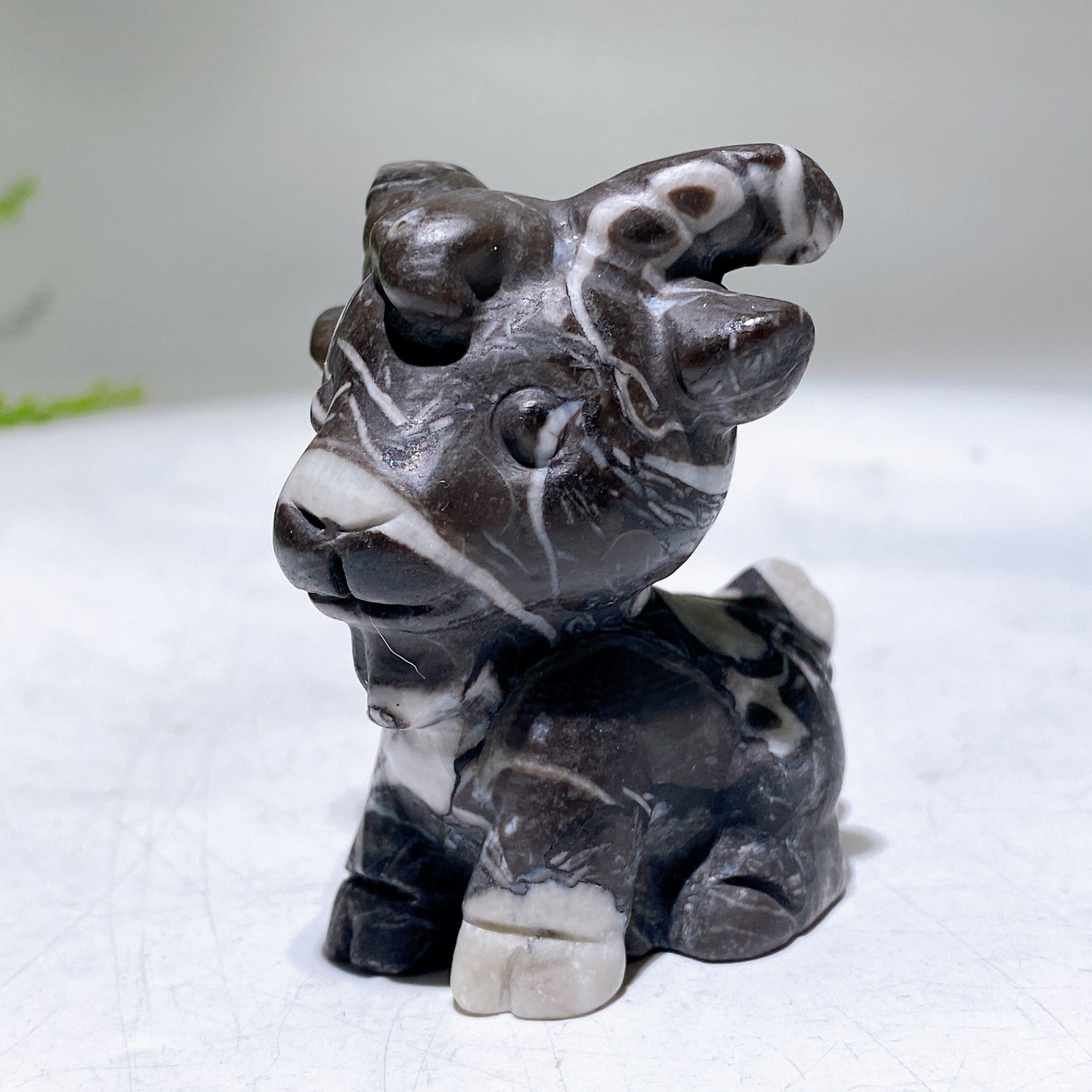 2.3" Natural Crystal Goat Carving Wholesale