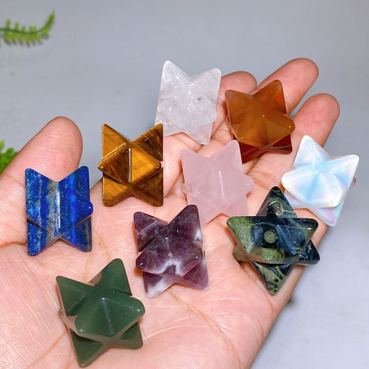 1.2" Natural Crystal Merkaba Carving Wholesale