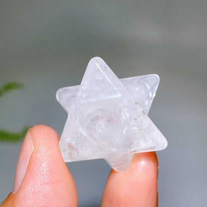 1.2" Natural Crystal Merkaba Carving Wholesale