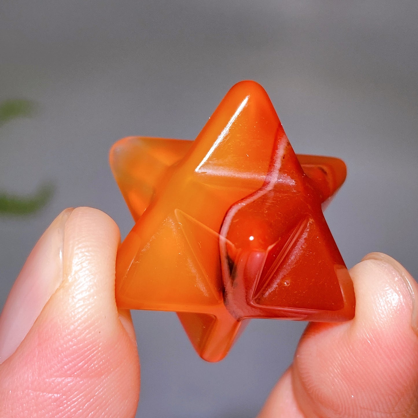 1.2" Natural Crystal Merkaba Carving Wholesale