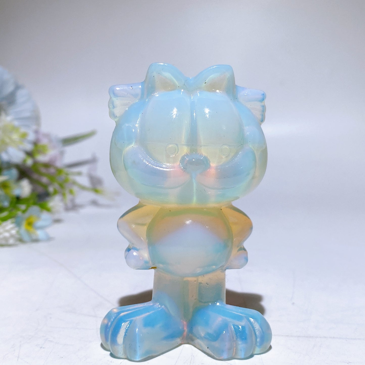3.1" Crystal Garfield Carving Crystal Healing Bulk Wholesale