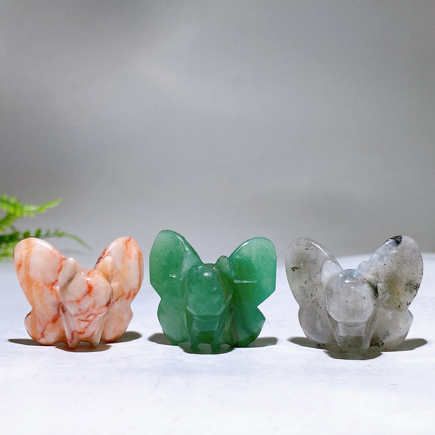1.4" Natural Crystal Butterfly Carving Wholesale